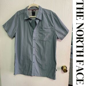 The North Face Men's Blue & Cream Checkered Button Down Shirt
